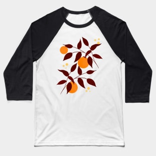 Persimmons and brown leaves Baseball T-Shirt